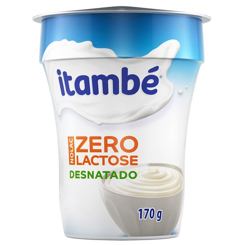 Iogurte Itambé Nolac Zero Lactose Desnatado 170g