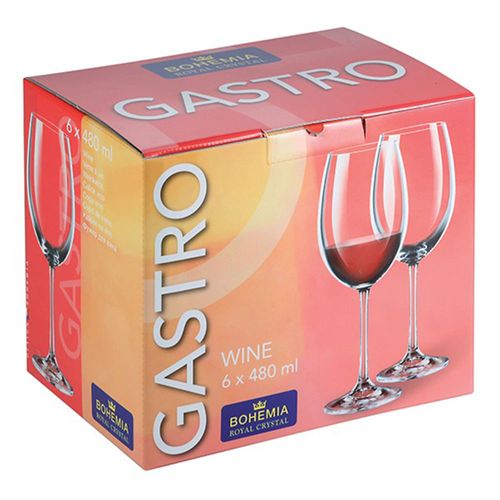 Conjunto de Taça Bohemia Gastro para Vinho Tinto 480ml Embalagem com 6 Unidades
