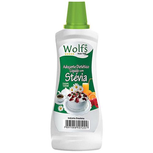 Adoçante Líquido Wolfs 100% Stévia 100 ml