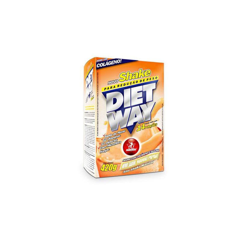 Shake-Diet-Way-Midway-com-Colageno-Mamao-Papaya-Caixa-420-g