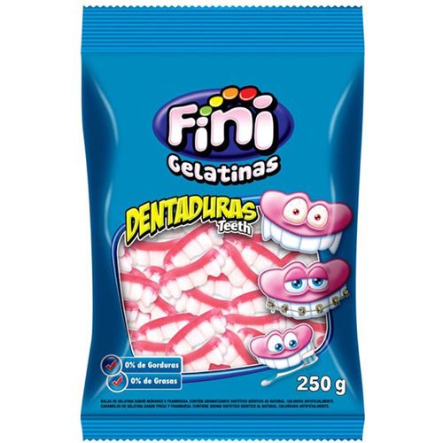 Bala Gelatina Fini Dentaduras Pacote 250g