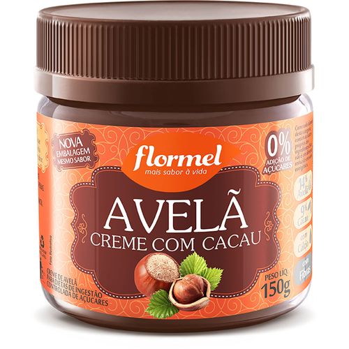 Creme De Avelã Com Cacau Flormel Zero Açúcar 150g