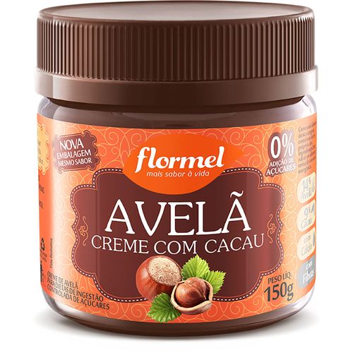 Creme de Avelã com Cacau Flormel Zero Açúcar 150g