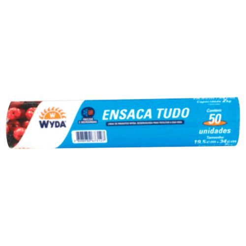 Saco Plástico Wyda Ensaca Tudo Rolo 2Kg 50 Unidades 19,5 x 34 cm