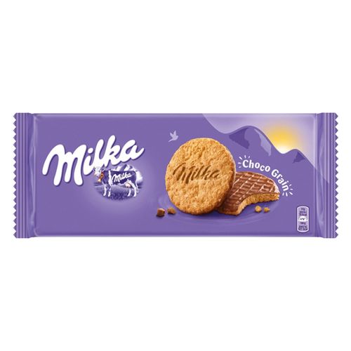Biscoito Milka Choco Grain com Cobertura de Chocolate Ao Leite 126g