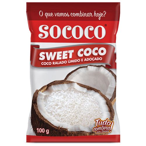 Coco Ralado Sweet Coco Úmido e Adoçado Pacote 100 g