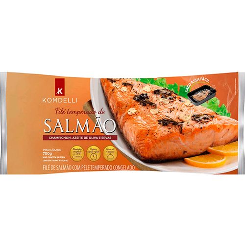 Filé de Salmão Temperado Komdelli 700g