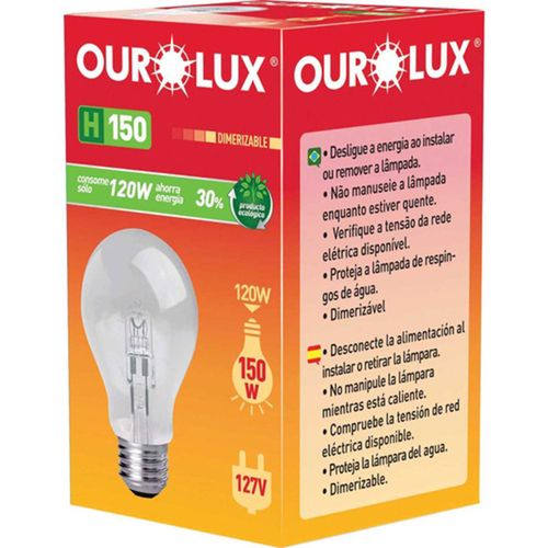 Lâmpada Halógena Ourolux Clara H150 120W 127V Unidade