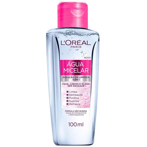 Água Micelar L'Oréal Limpeza Facial 5 em 1 100 ml