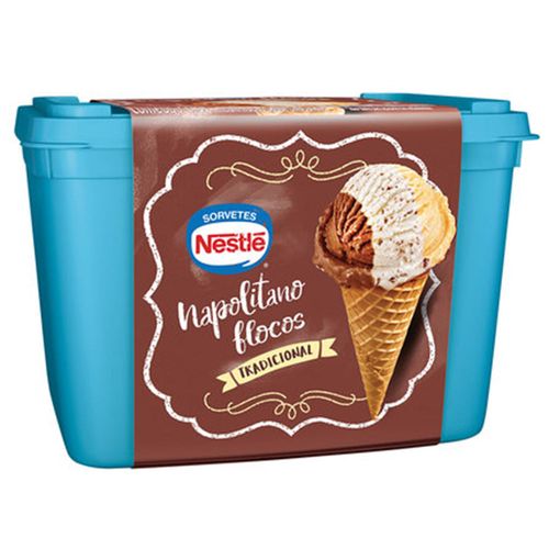 Sorvete Nestlé Napolitano Flocos 1,5L