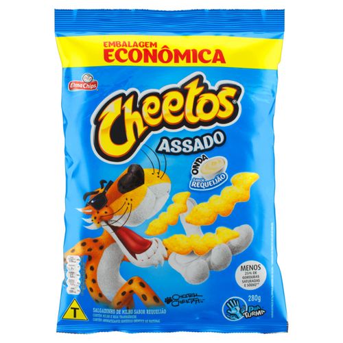 Salgadinho De Milho Onda Requeijão Elma Chips Cheetos Pacote 280G Embalagem Econômica