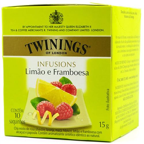 Chá Ervas Inglês Twinings Limão e Framboesa Caixa com 10 Sachês
