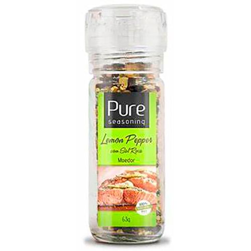 Condimento Pure Lemon Pepper  Sal Rosa com Moedor 63g