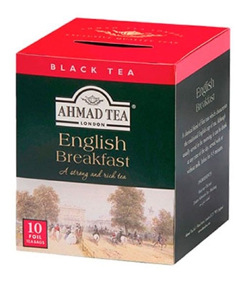 Chá Preto English Breakfast Ahmad Tea London Caixa 20g 10 Unidades