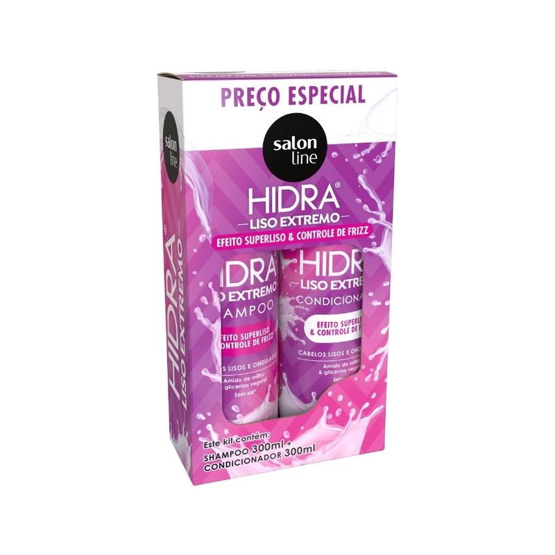 Kit-Shampoo---Condicionador-Salon-Line-Hidra-Super-Liso-Vegano-300ml