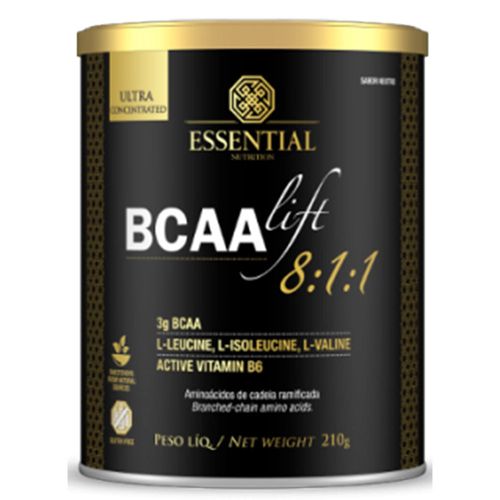 Suplemento Essential BCAA Lift 8:1:1 Active Vitamin B6 Lata 210g