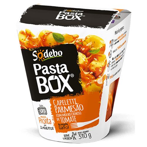 Massa Pronta Pasta Box Sodebo Parmesão Cremoso com Tomate 310g