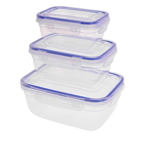 Conjunto Potes de Plástico Eh 3 Peças