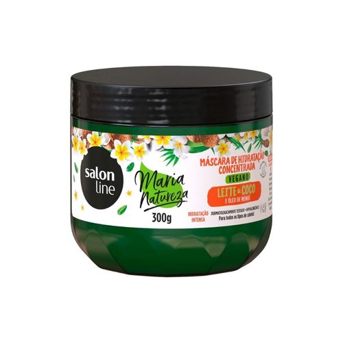Máscara Concentrada Salon Line Maria Natureza Leite De Coco E Óleo De Monoi Pote 300g