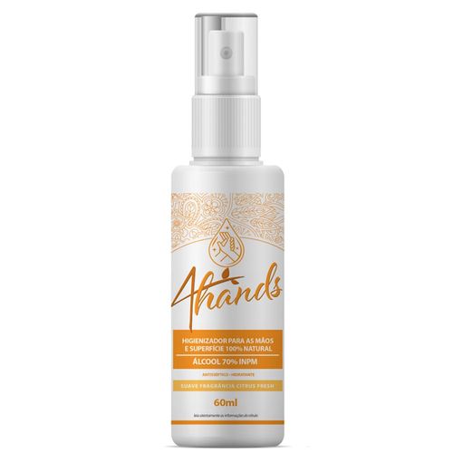 Álcool 70%/Higienizador Citrus Fresh Hands Spray 60ml