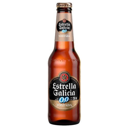 Cerveja Estrella Galícia Tostada 0,0% Álcool Long Neck 250ml