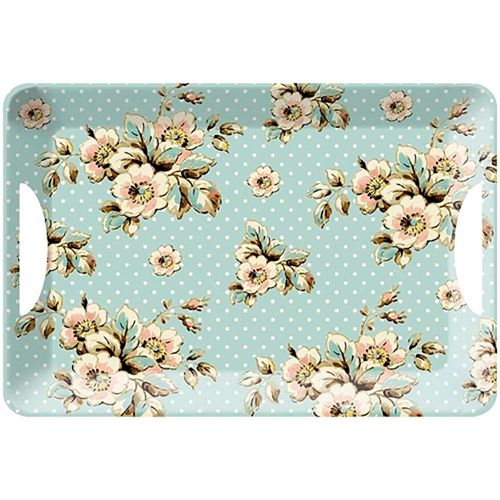 Bandeja Plástica EH Melamine flores 45x30cm 1 Unidade