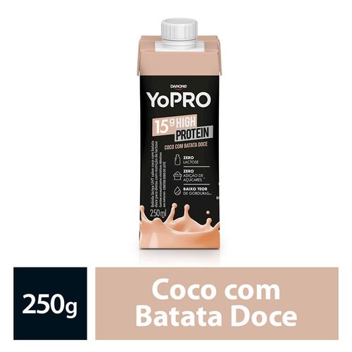 Bebida Láctea Yopro Protein 15g Coco com Batata Doce 250ml