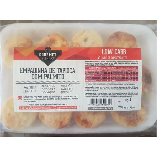 Empadinha De Tapioca Com Palmito 300g Gourmet Fitness