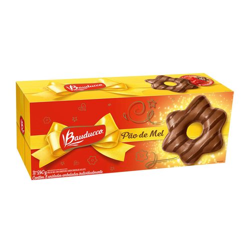 Pão de Mel com Cobertura de Chocolate ao Leite Bauducco 240g