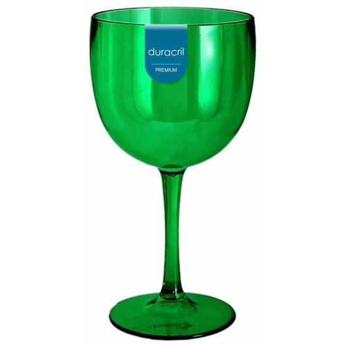 Taça Duracril Acrílica Para Gin Bicolor Verde 580ml