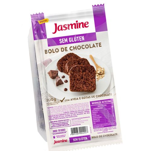 Bolo Jasmine Sabor Chocolate com Aveia e Gotas de Chocolate 300g