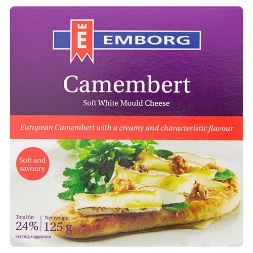 Queijo Camembert Dinamarquês Emborg Caixa 125 g