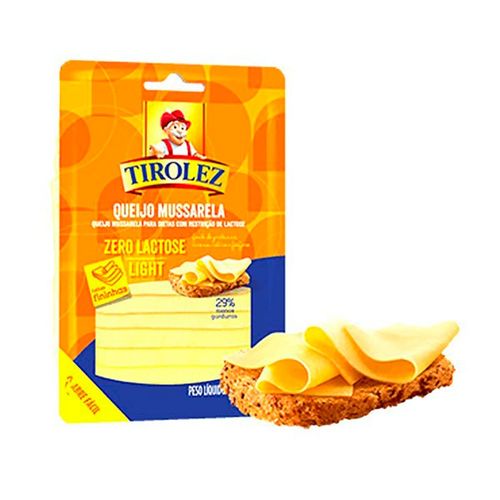 Muçarela Tirolez Zero Lactose Fatiada 1Kg