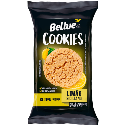 Cookies Sem Glúten Limão Siciliano Belive 34g