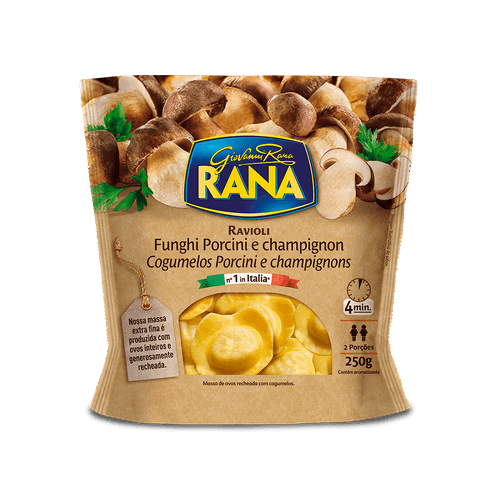 Ravióli Fresco Italiano Rana Champignon e Funghi Pacote 250g