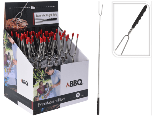 Garfo Inox Extensivel 72cm Bbq 1un