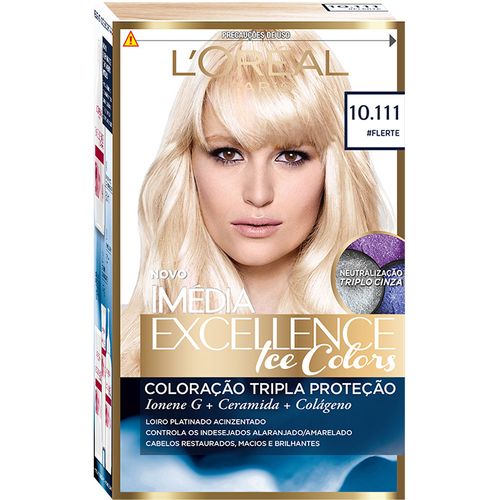 Tintura Permanente L Oréal Imédia Creme Kit Louro #Flerte 10.111