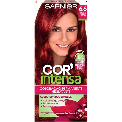 Tintura Permanente Garnier Nutrisse Cor Intensa Vermelho Intenso 6.6