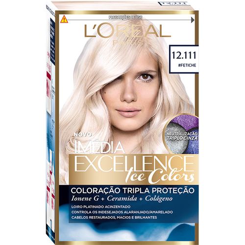 Tintura Permanente L Oréal Imédia Creme Kit Louro #Fetiche 12.111