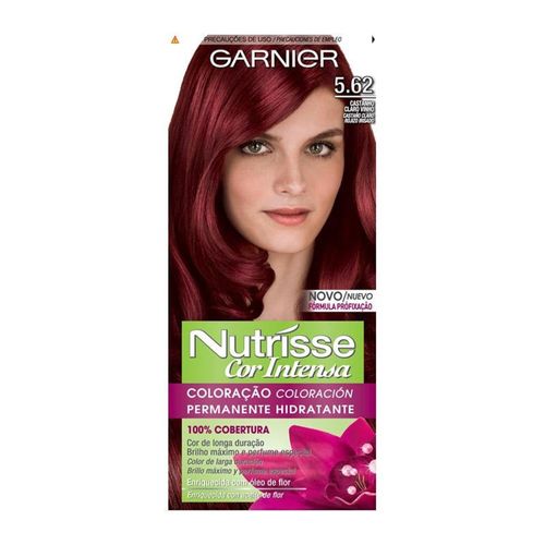 Tintura Permanente Garnier Nutrisse Cor Intensa Castanho Claro Vinho 5.62