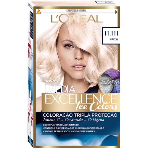 Tintura Permanente L Oréal Imédia Creme Kit Louro #Fatal 11.111