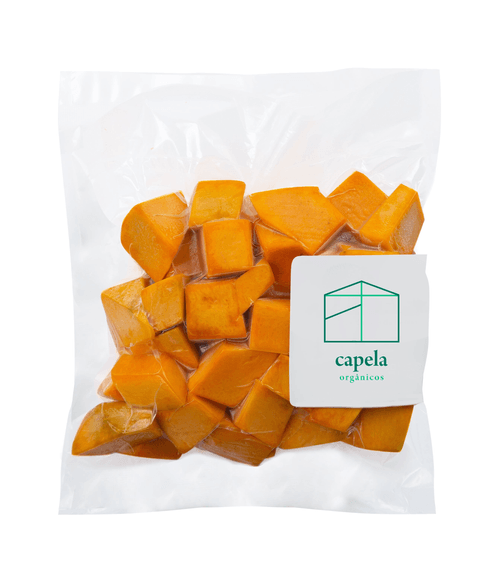 Abóbora Japonesa Orgânica Higienizada Capela 300g Cubos