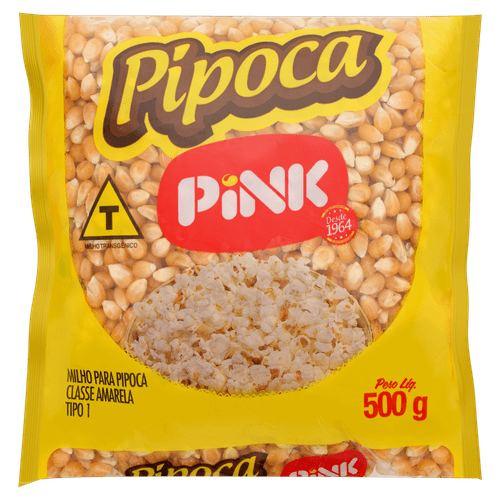 Milho para Pipoca Pink Grão 500g