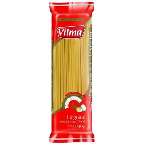 Massa com Ovos Espaguete Linguine Vilma Pacote 500 g