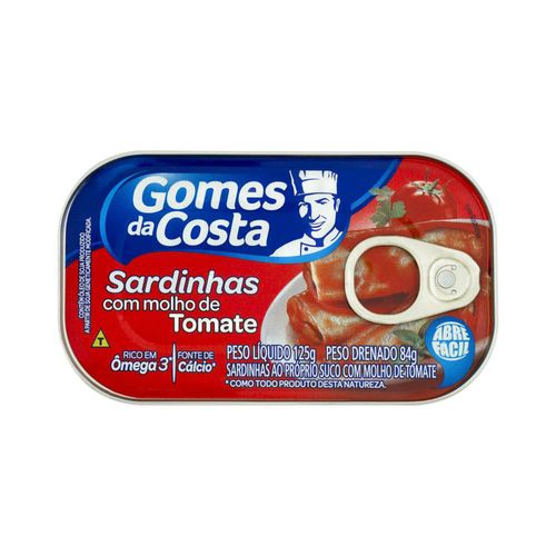 Sardinha Gomes da Costa com Molho de Tomate Lata Abre Fácil 125 g