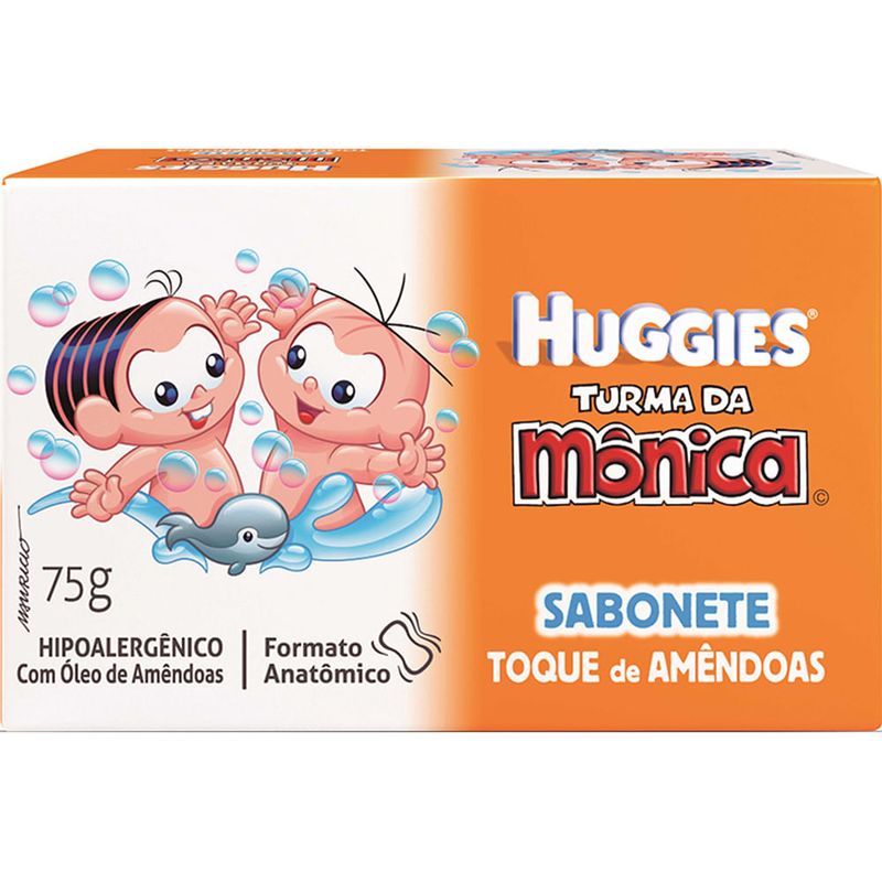 Sabonete-Huggies-Turma-da-Monica-Infantil-Hidratacao-Caixa-75-g