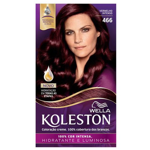 Kit Coloração Creme 466 Vermelho Intenso Wella Koleston