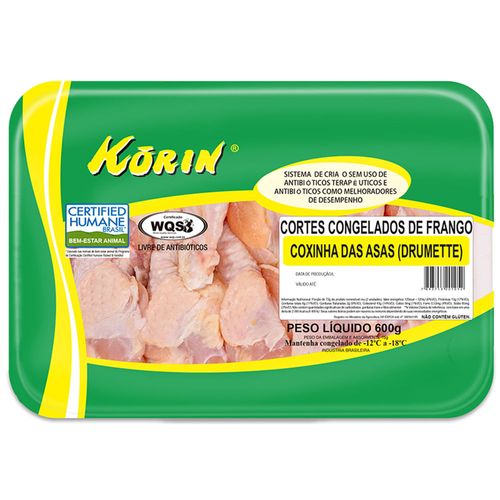 Coxinha da Asa de Frango Korin Congelada Bandeja 600 g