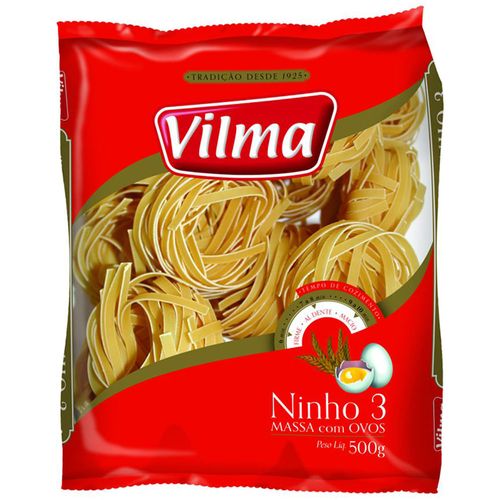 Massa com Ovos Ninho Vilma n° 3 Pacote 500 g