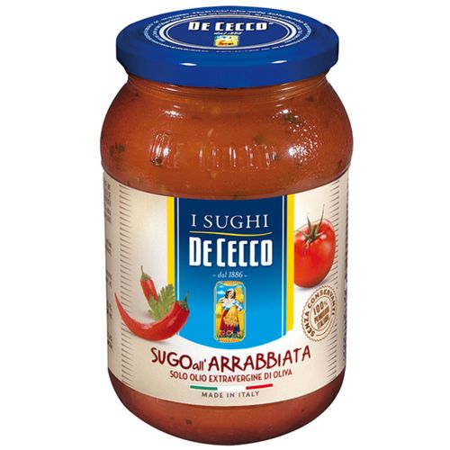 Molho de Tomate com Pimenta Chilli All'Arrabbiata De Cecco Vidro 400g